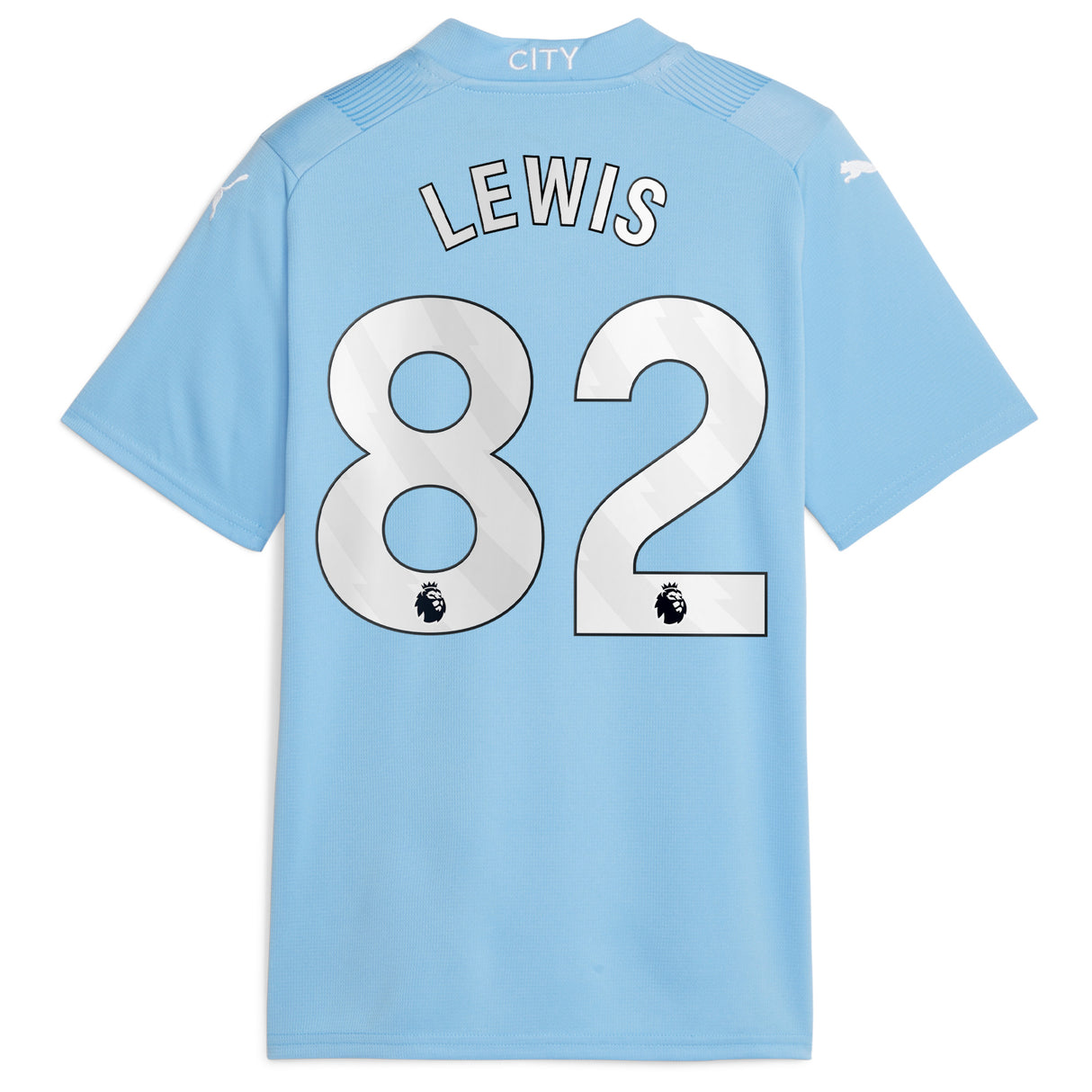 Manchester City Puma Home Shirt 2023-24 - Kids with Lewis 82 printing - Kit Captain