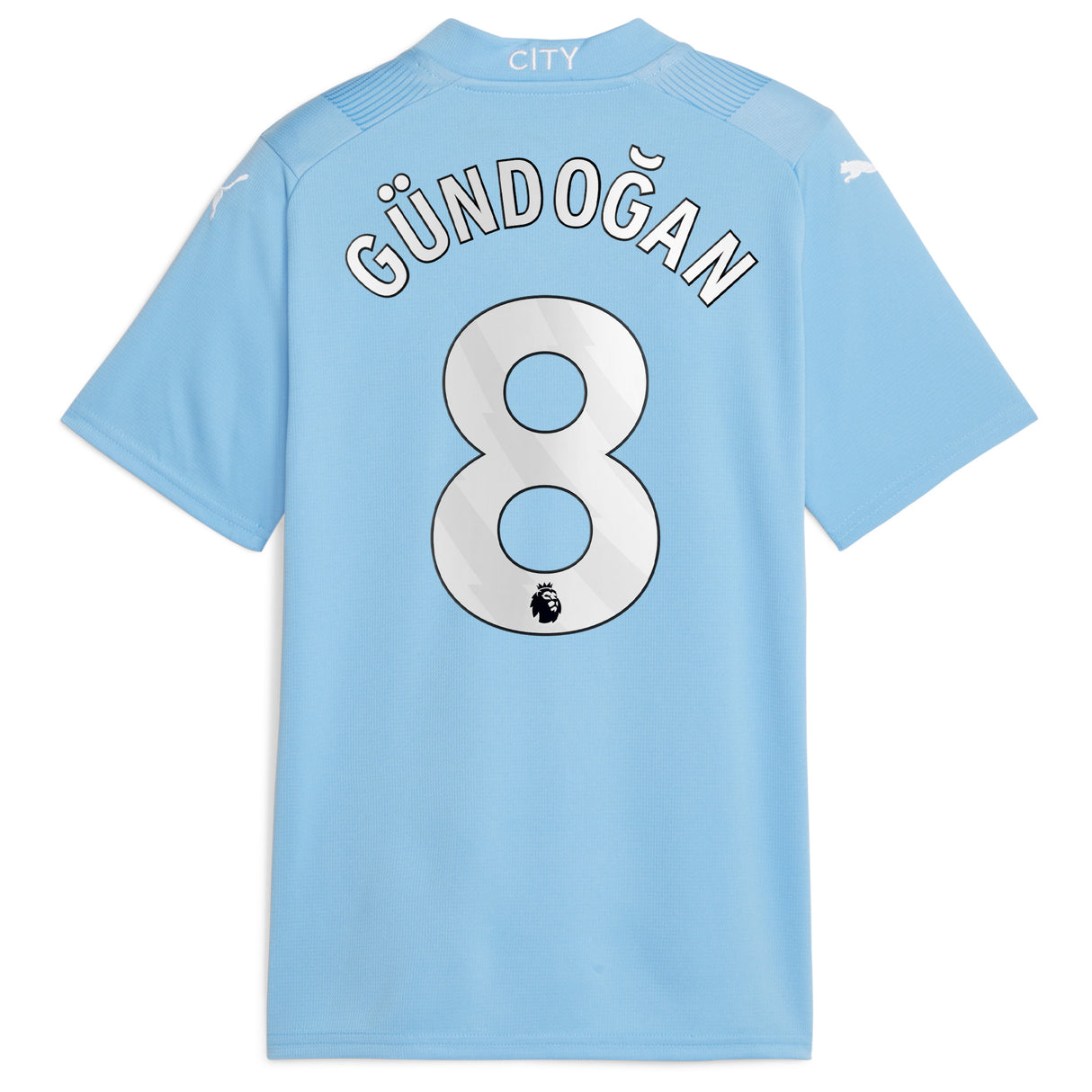 Manchester City Puma Home Shirt 2023-24 - Kids with Gündogan 8 printing - Kit Captain