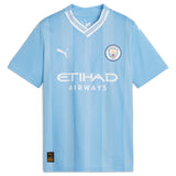 Manchester City Puma Home Shirt 2023-24 - Kids with Champions 23 printing - Kit Captain