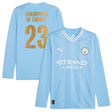 Manchester City Puma Home Shirt 2023-24 - Long Sleeve with Champions of Europe 23 printing - Kit Captain