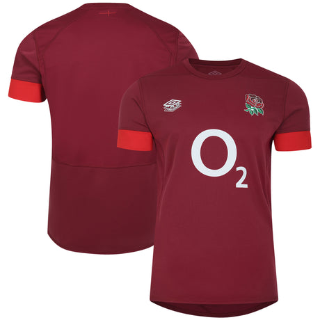 England Rugby Relaxed Fit Training Jersey - Red - Mens - Kit Captain