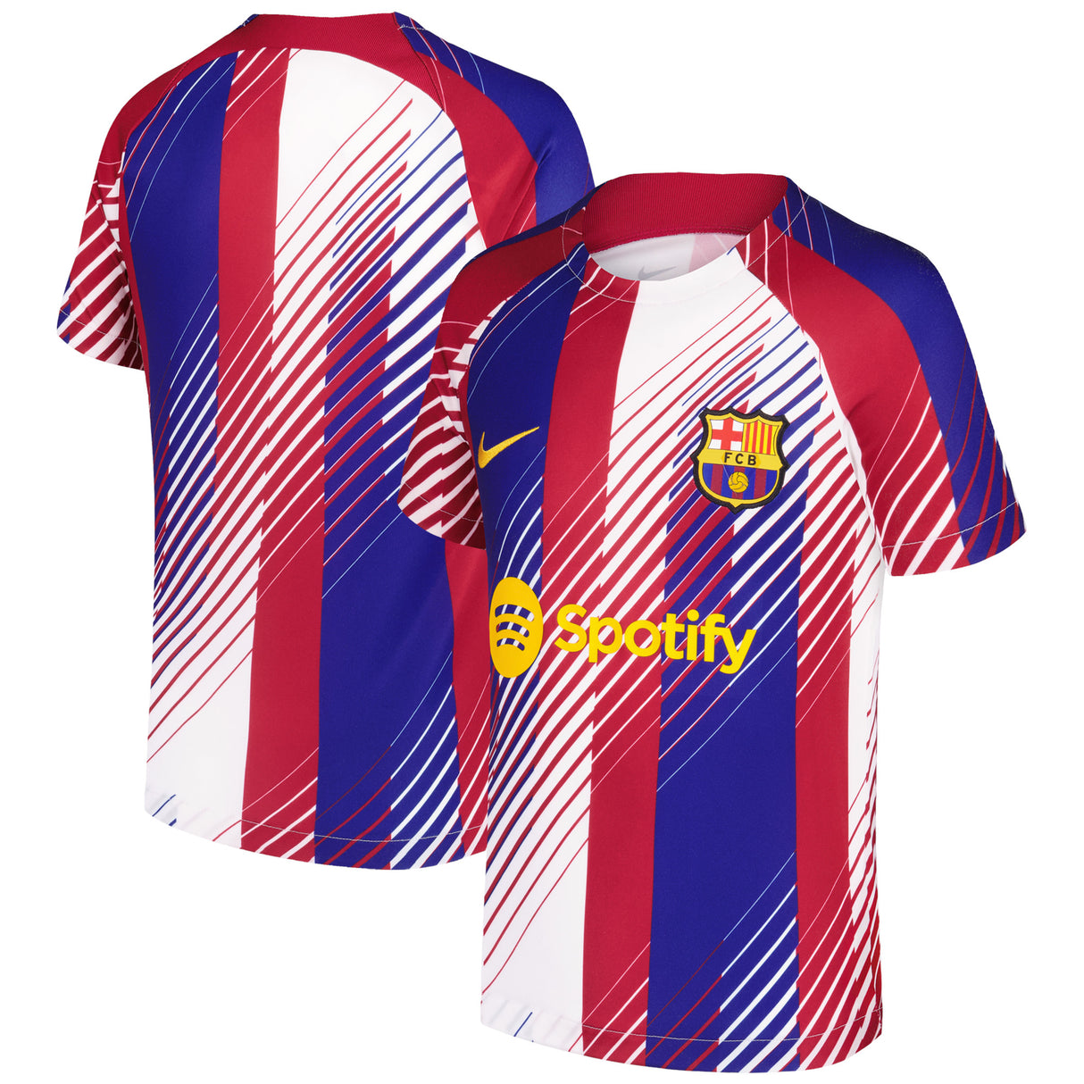 Barcelona Nike Academy Pro Short Sleeve Top - White - Kids