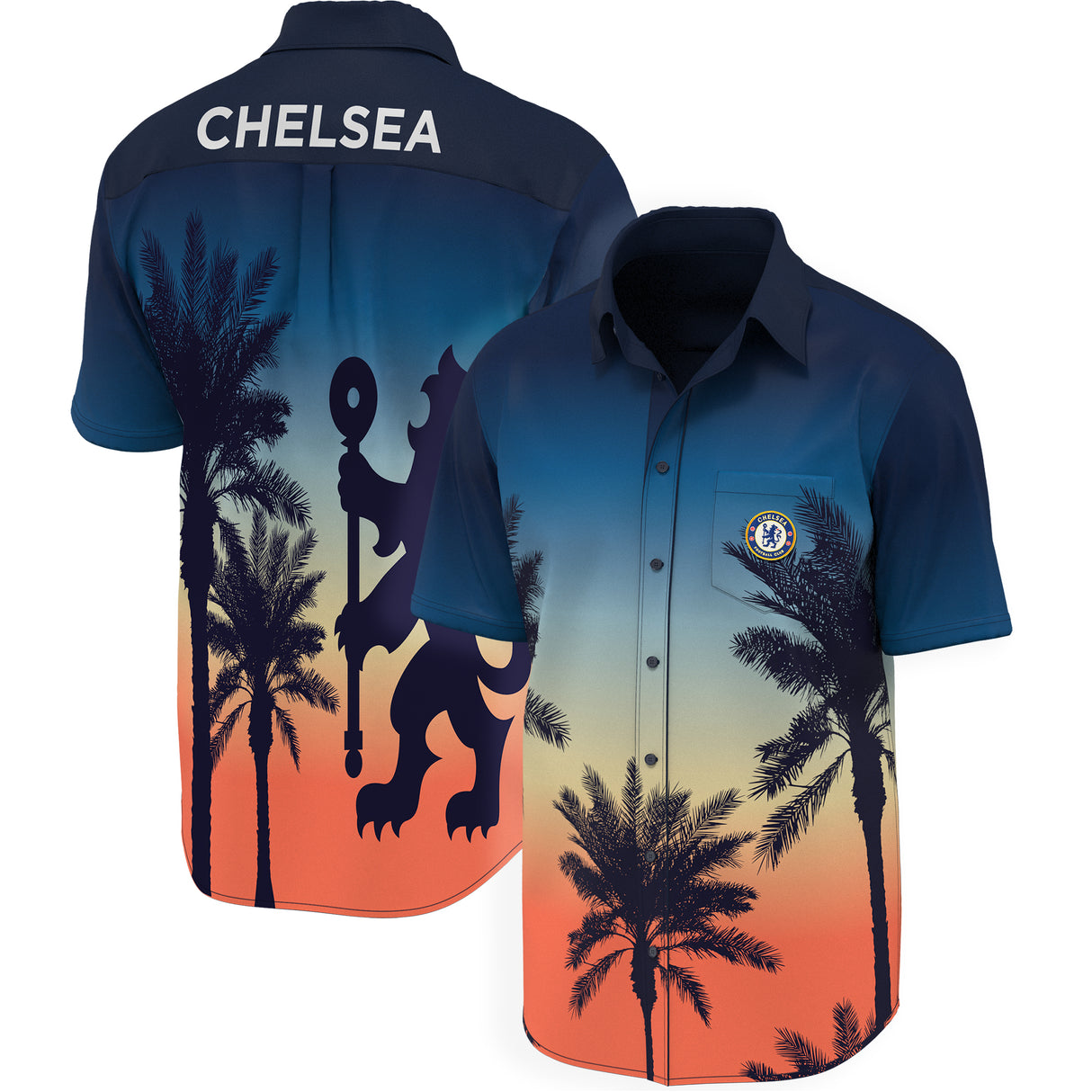 Chelsea Hawaiian Shirt - Blue - Mens - Kit Captain