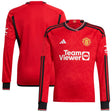 Manchester United adidas Home Shirt 2023-24 - Kids - Long Sleeve - Kit Captain