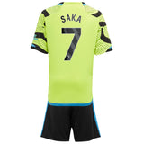 Arsenal adidas Away Minikit 2023-24 with Saka 7 printing - Kit Captain