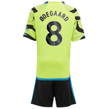 Arsenal adidas Away Minikit 2023-24 with í˜degaard 8 printing - Kit Captain