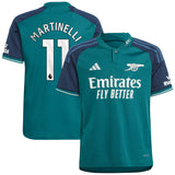 Arsenal adidas Third Shirt 2023-24 - Kids with Martinelli 11 printing - Kit Captain