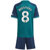 Arsenal adidas Third Minikit 2023-24 with í˜degaard 8 printing - Kit Captain