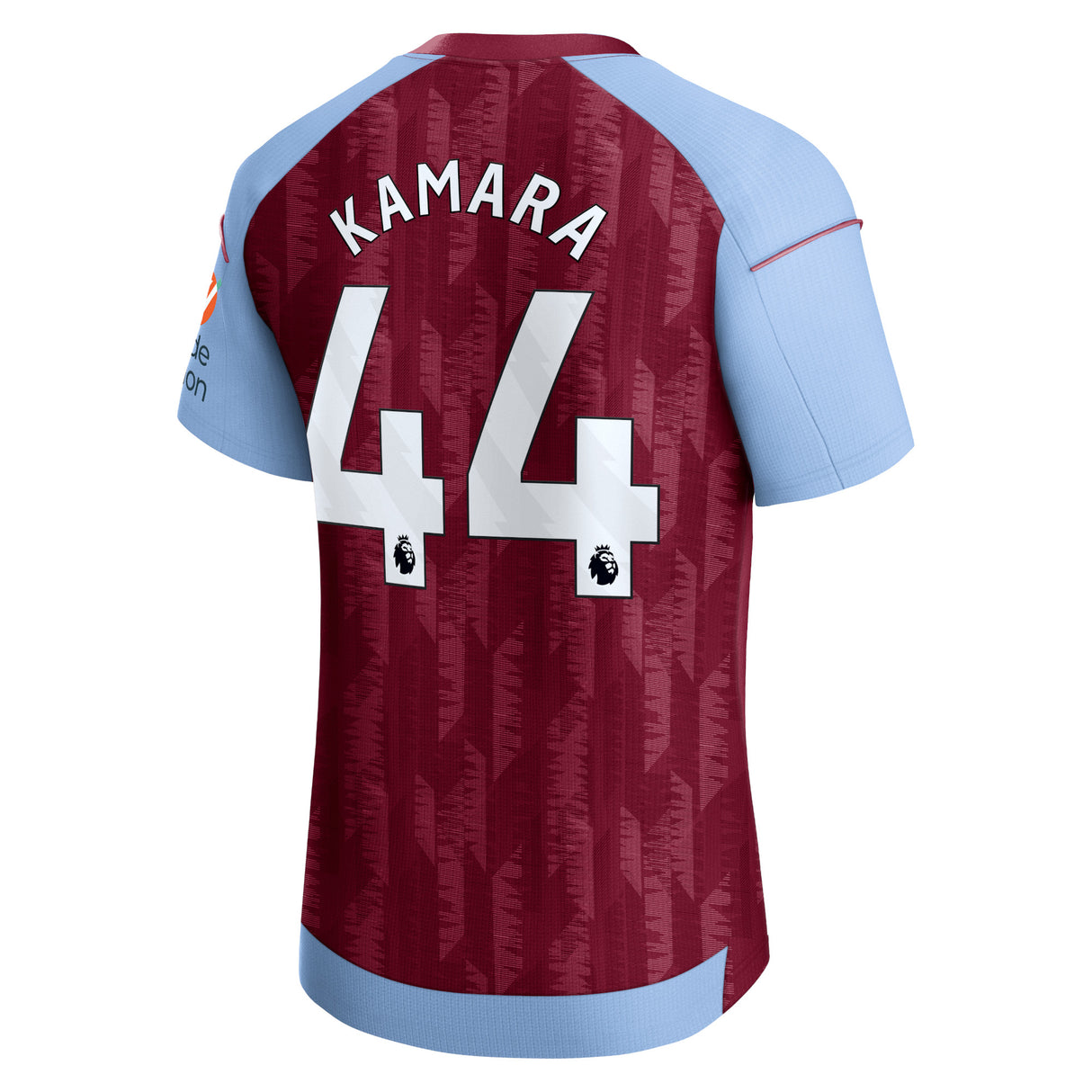 Aston Villa Castore Home Pro Shirt 2023-24 with Kamara 44 printing - Kit Captain