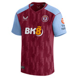 Aston Villa Castore Home Shirt 2023-24 with Alex Moreno 15 printing - Kit Captain