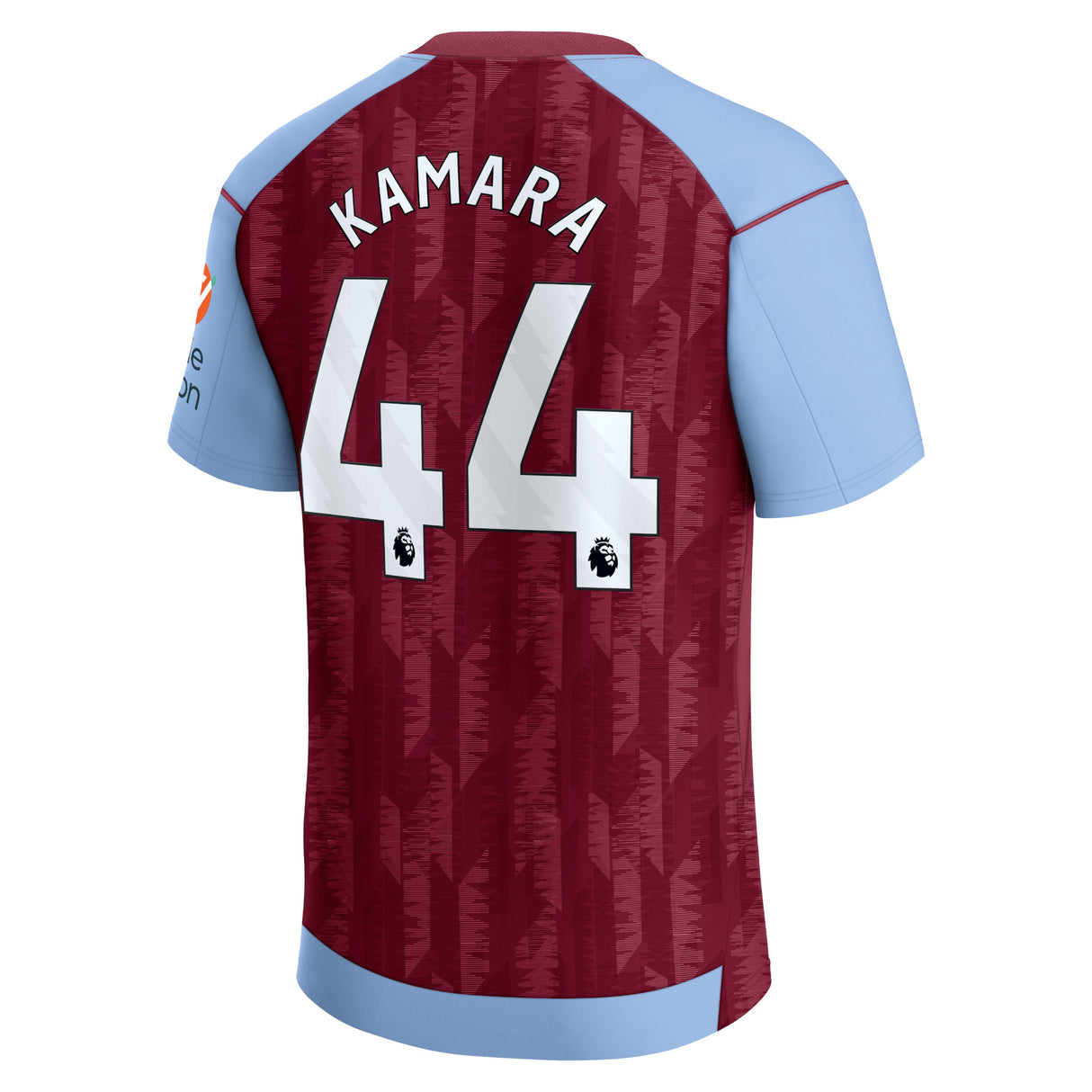 Aston Villa Castore Home Shirt 2023-24 with Kamara 44 printing - Kit Captain