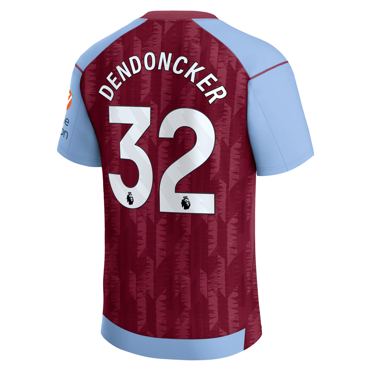 Aston Villa Castore Home Shirt 2023-24 with Dendoncker 32 printing - Kit Captain