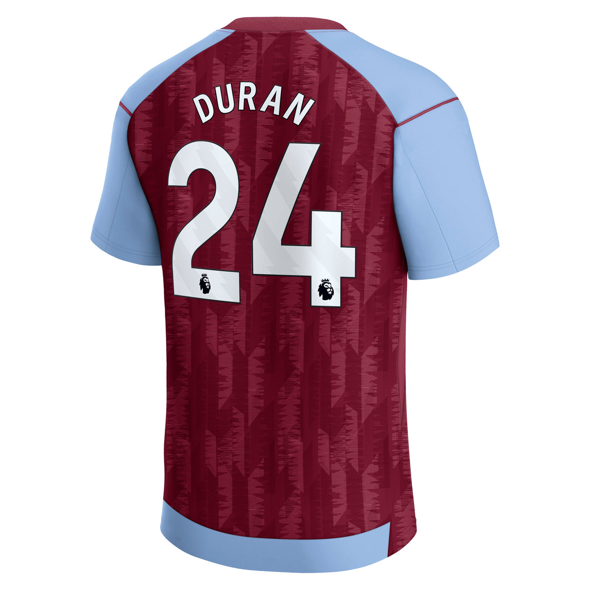 Aston Villa Castore Home Shirt 2023-24 - Kids with Duran 24 printing - Kit Captain