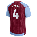 Aston Villa Castore Home Shirt 2023-24 - Kids with Konsa 4 printing - Kit Captain