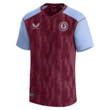 Aston Villa Castore Home Shirt 2023-24 - Kids with Douglas Luiz 6 printing - Kit Captain