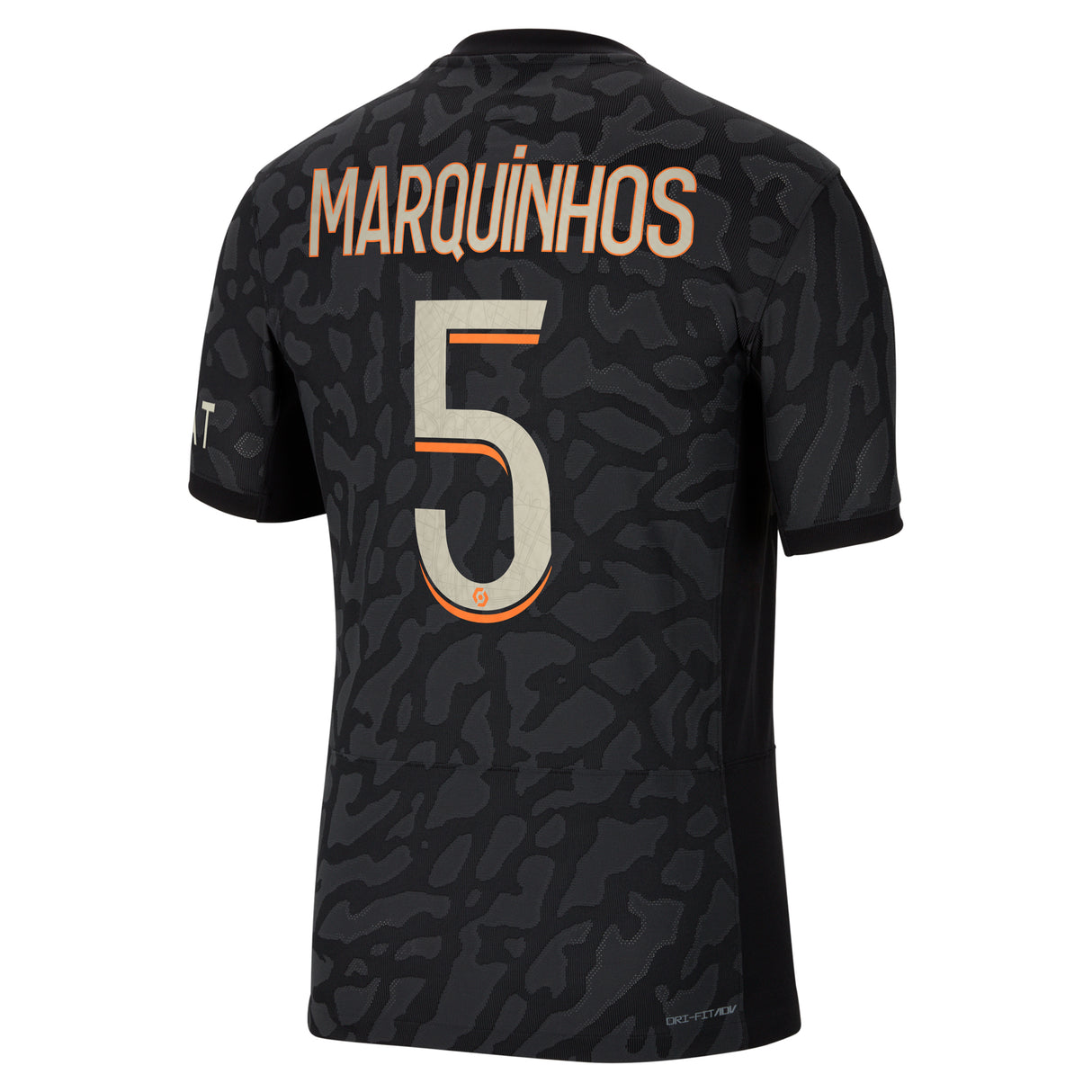 PSG x Jordan Third Dri-FIT ADV Match Shirt 2023-24 with Marquinhos 5 printing - Kit Captain