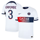 Paris Saint-Germain Nike Away Dri Fit Adv Match Shirt 2023-24 with Kimpembe 3 printing - Kit Captain