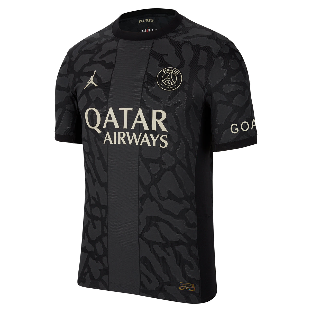 PSG x Jordan Third Dri-FIT ADV Match Shirt 2023-24 with Kimpembe 3 printing - Kit Captain