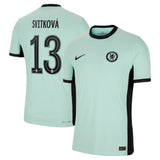 Chelsea Third Vapor Match Shirt 2023-24 with Svitková 13 printing - Kit Captain