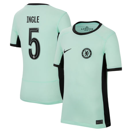 Chelsea Third Stadium Shirt 2023-24 - Kids with Ingle 5 printing - Kit Captain