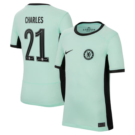 Chelsea Third Stadium Shirt 2023-24 - Kids with Charles 21 printing - Kit Captain