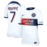 Paris Saint-Germain Nike Away Stadium Shirt 2023-24 - Kids with Mbappé 7 printing - Kit Captain