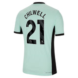 Chelsea Third Vapor Match Shirt 2023-24 with Chilwell 21 printing - Kit Captain