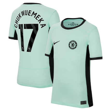 Chelsea Third Stadium Shirt 2023-24 - Kids with Chukwuemeka 17 printing - Kit Captain