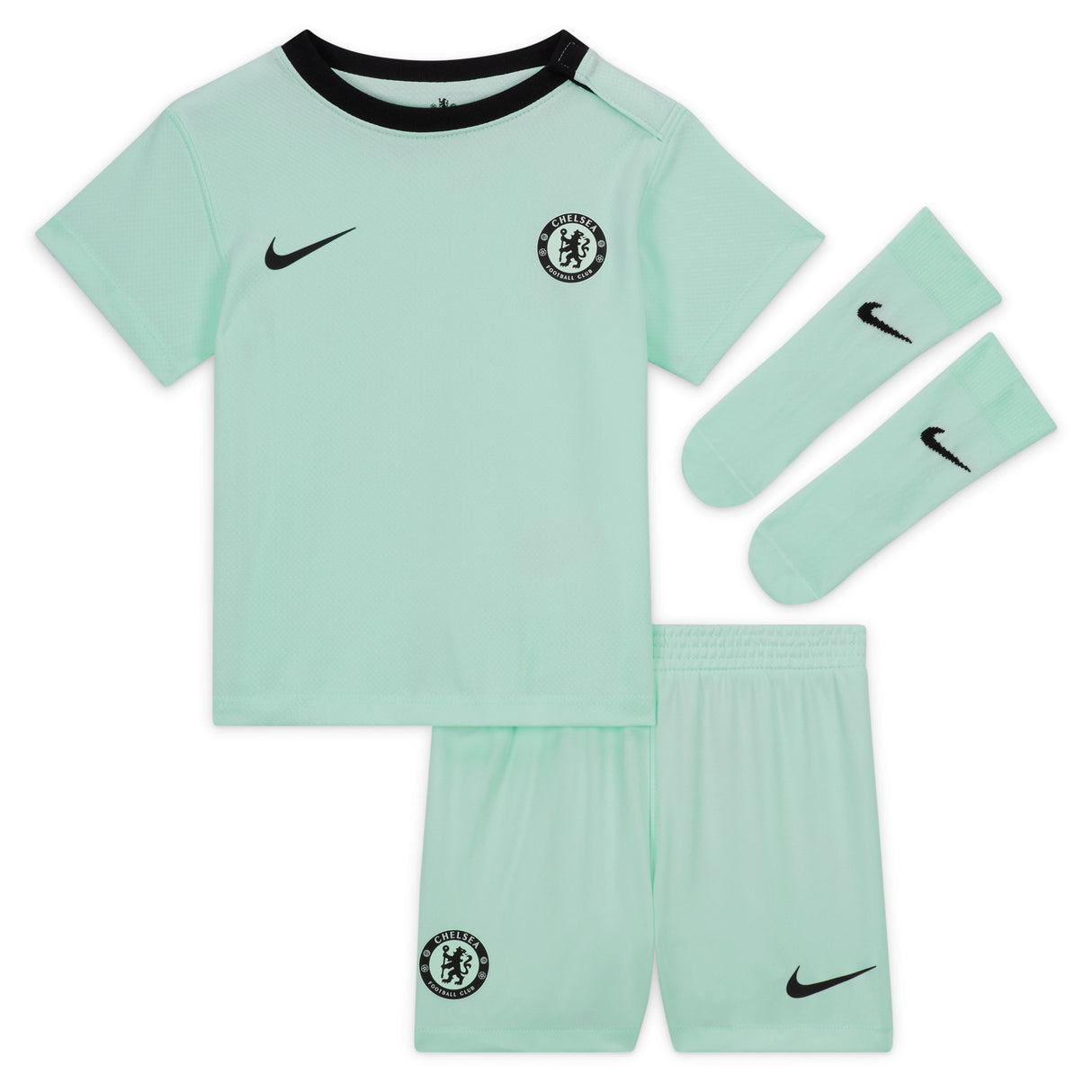 Chelsea Third Stadium Kit 2023-24 - Infants with Chukwuemeka 17 printing - Kit Captain