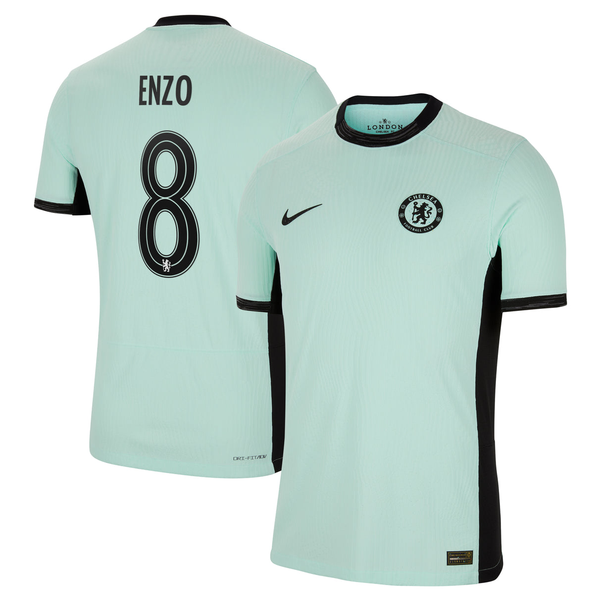 Chelsea Cup Third Vapor Match Shirt 2023-24 with Enzo 8 printing - Kit Captain