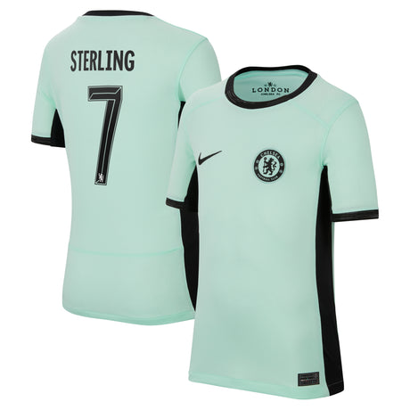 Chelsea Cup Third Stadium Shirt 2023-24 - Kids with Sterling 7 printing - Kit Captain