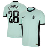 Chelsea WSL Third Vapor Match Shirt 2023-24 with Čanković 28 printing - Kit Captain