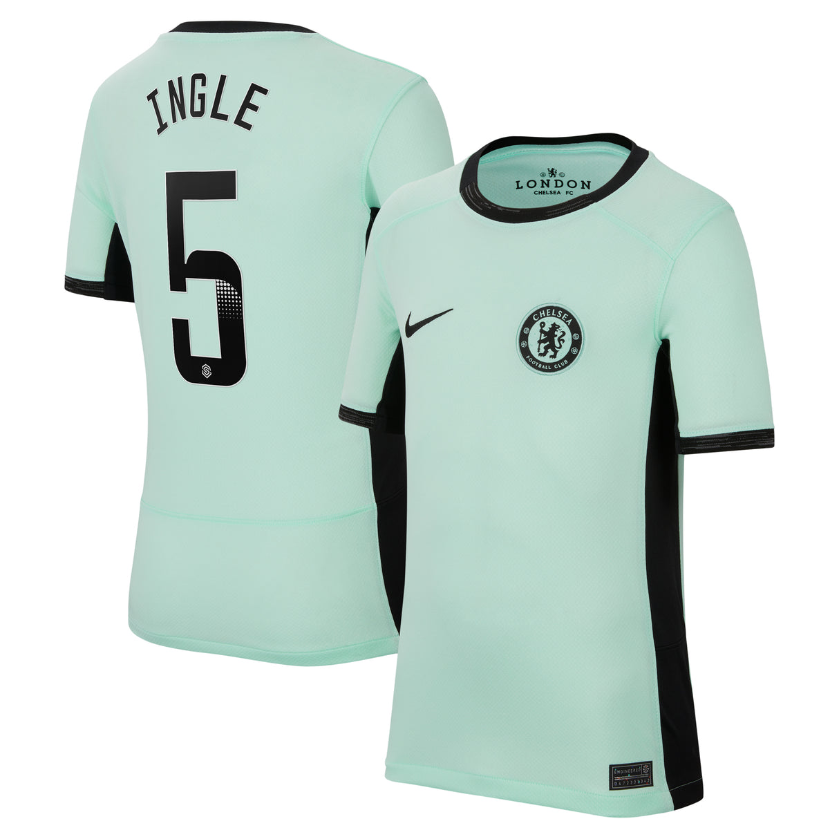 Chelsea WSL Third Stadium Shirt 2023-24 - Kids with Ingle 5 printing - Kit Captain