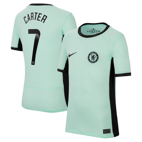 Chelsea WSL Third Stadium Shirt 2023-24 - Kids with Carter 7 printing - Kit Captain