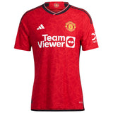 Manchester United EPL adidas Home Authentic Shirt 2023-24 with McTominay 39 printing - Kit Captain