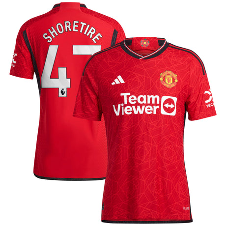 Manchester United EPL adidas Home Authentic Shirt 2023-24 with Shoretire 47 printing - Kit Captain