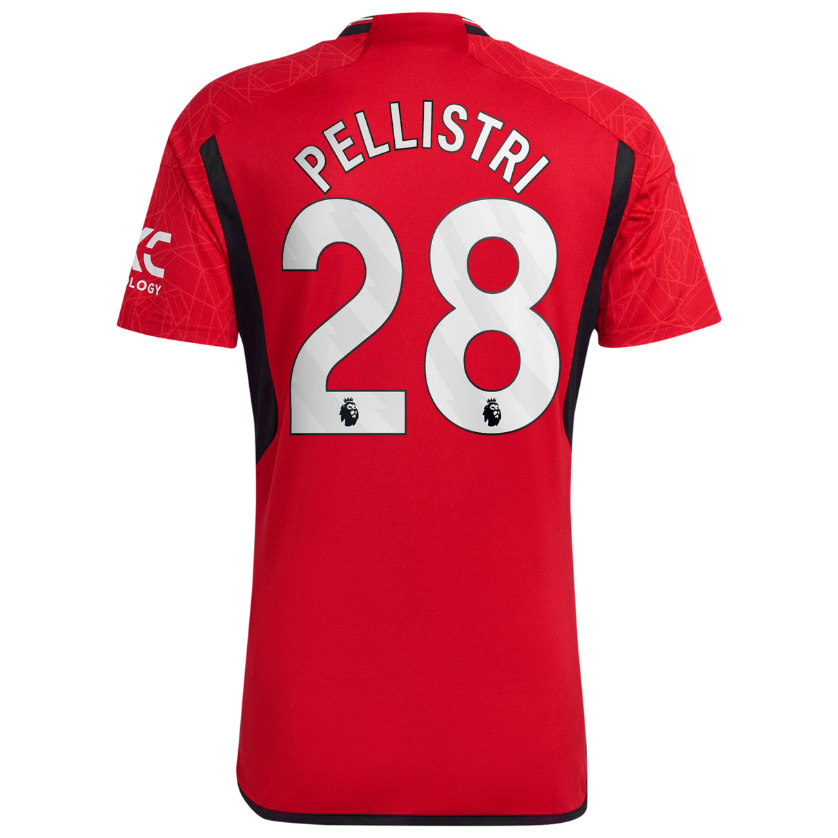 Manchester United EPL adidas Home Shirt 2023-24 with Pellistri 28 printing - Kit Captain