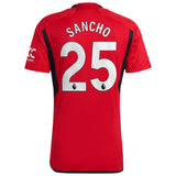 Manchester United EPL adidas Home Shirt 2023-24 with Sancho 25 printing - Kit Captain