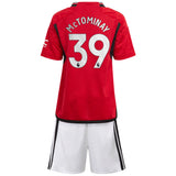 Manchester United EPL adidas Home Minikit 2023-24 with McTominay 39 printing - Kit Captain