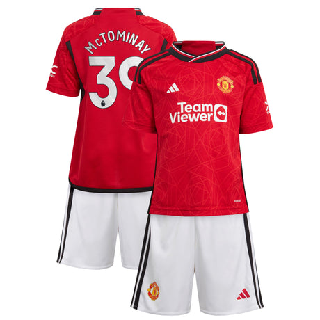 Manchester United EPL adidas Home Minikit 2023-24 with McTominay 39 printing - Kit Captain