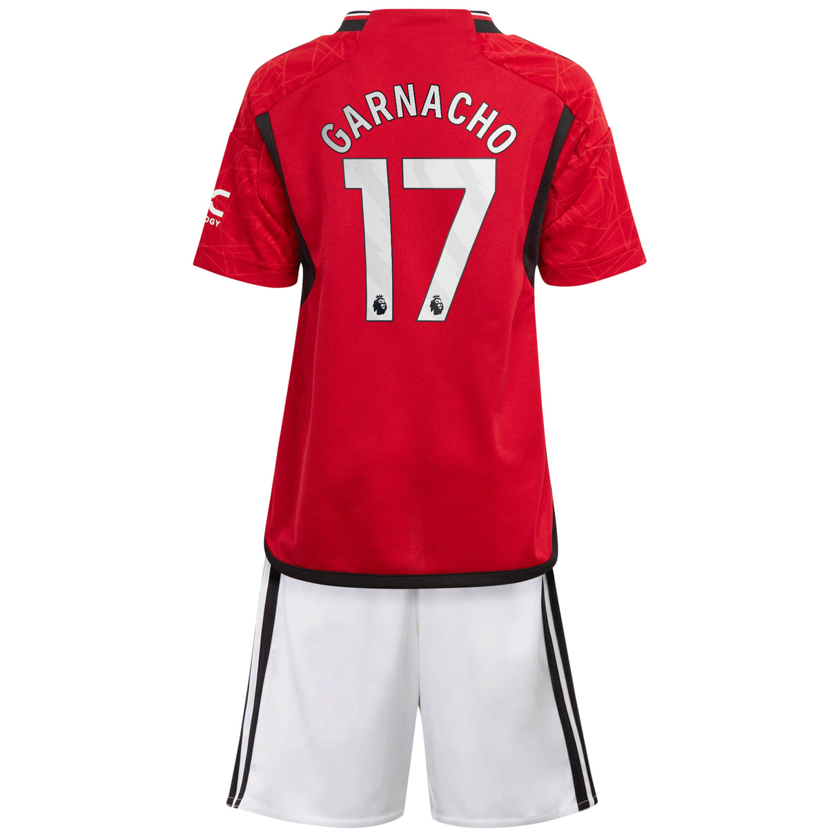 Manchester United EPL Home Mini Kit 2023-24 with Garnacho 17 printing - Kit Captain