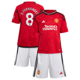 Manchester United EPL adidas Home Minikit 2023-24 with B.Fernandes 8 printing - Kit Captain