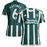 Manchester United EPL adidas Away Shirt 2023-24 with Martinez 6 printing - Kit Captain