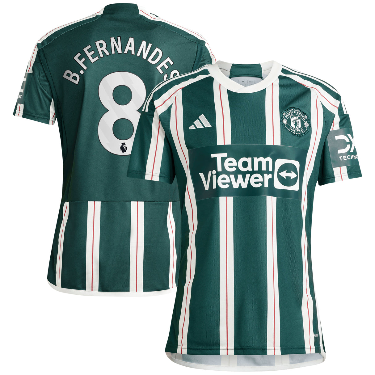 Manchester United EPL adidas Away Shirt 2023-24 with B.Fernandes 8 printing