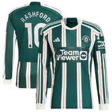 Manchester United EPL adidas Away Shirt 2023-24 - Long Sleeve with Rashford 10 printing