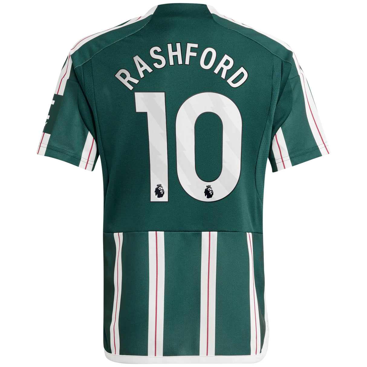 Manchester United EPL adidas Away Shirt 2023-24 - Kids with Rashford 10 printing - Kit Captain