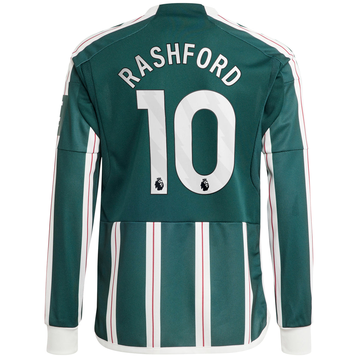 Manchester United EPL adidas Away Shirt 2023-24 - Kids - Long Sleeve with Rashford 10 printing - Kit Captain