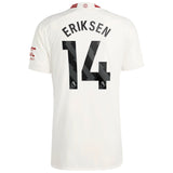 Manchester United EPL adidas Third Authentic Shirt 2023-24 with Eriksen 14 printing - Kit Captain