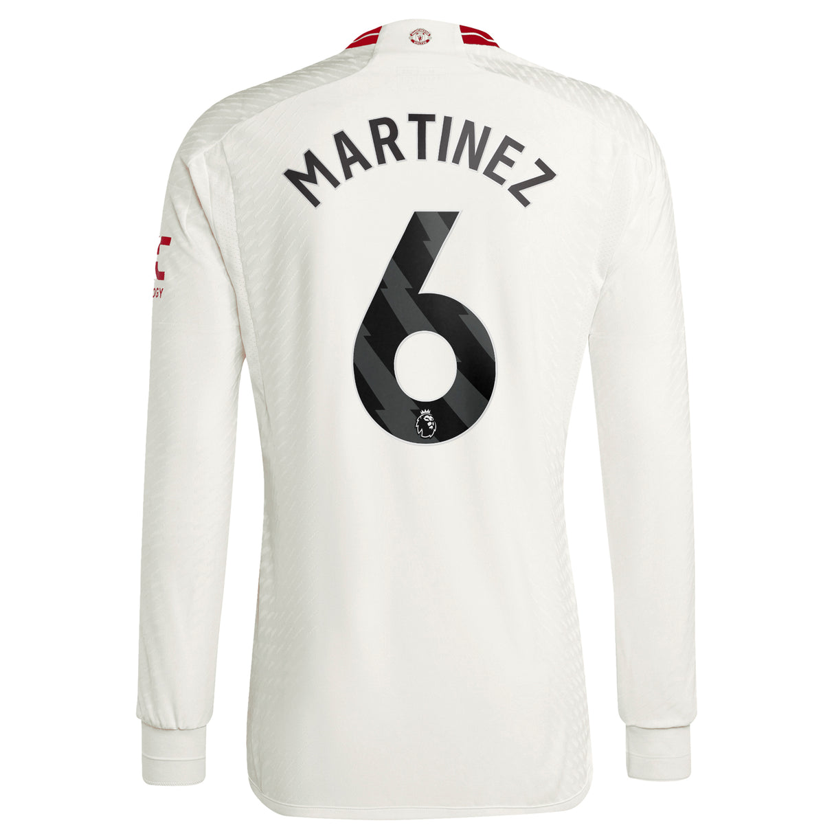 Manchester United EPL adidas Third Authentic Shirt 2023-24 - Long Sleeve with Martinez 6 printing - Kit Captain