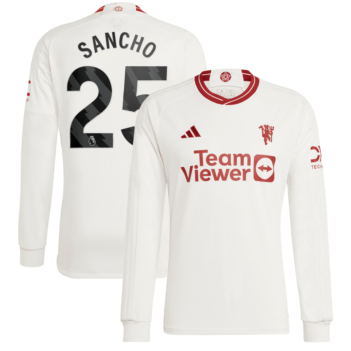 Manchester United EPL adidas Third Shirt 2023-24 - Long Sleeve with Sancho 25 printing - Kit Captain